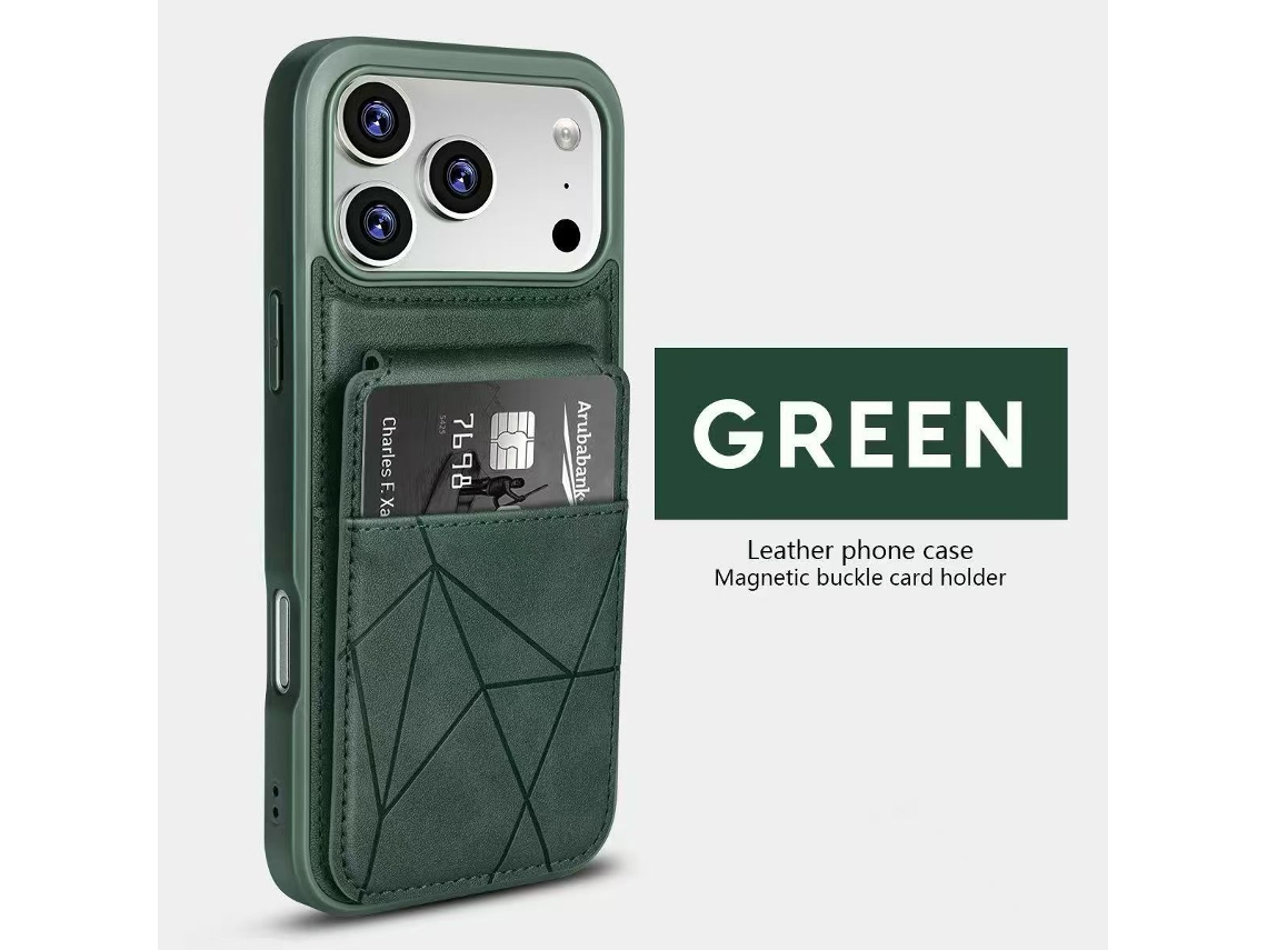 Capa Para Celular Samsungsung/capa De Couro/porta-cartões (2 Em 1)verde Escuro - Samsung S24