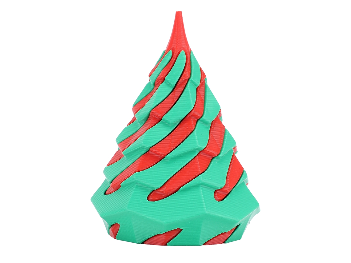 Rebe-juguete De Cono Espiral Impreso 3d Escultura Pirámide Passthrough Pla Para Entretenimiento Decoración Rojo Y Verde