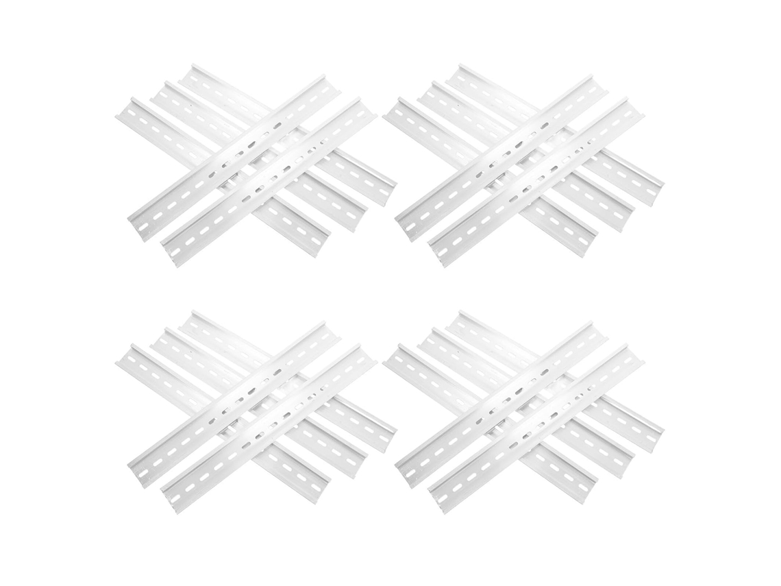 Paquete De 20 Rieles Din De Aluminio Extruido De 300 Mm X 11 Ranuras Para Montaje