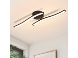 Zmh Plafones Led 12w Negra 3000k Luz Cálida Diseño De Ondas Moderno Para Cocina Salón Dormitorio