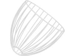 Jaula para pájaros de metal blanco, 20 cm de diámetro, 20 cm de altura, de hierro hueco para colgar. SFUSHOS