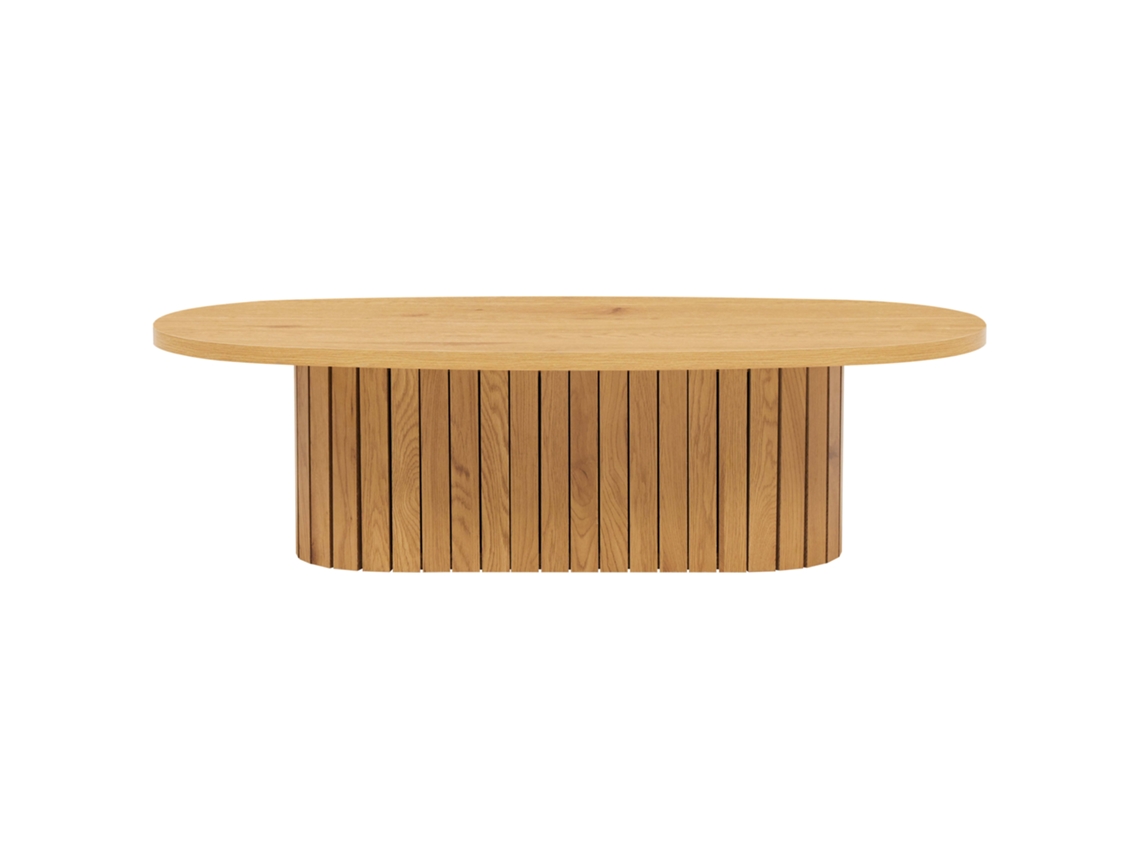 Mesa de centro ovalada en MDF decorada con melamina FSC®