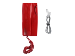 Teléfono Fijo De Pared/escritorio (batería No Incluida) Para El Hogar/oficina - Rojo