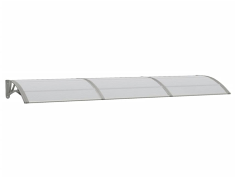 Marquesina de Puerta Policarbonato VIDAXL Gris (300x75 cm)