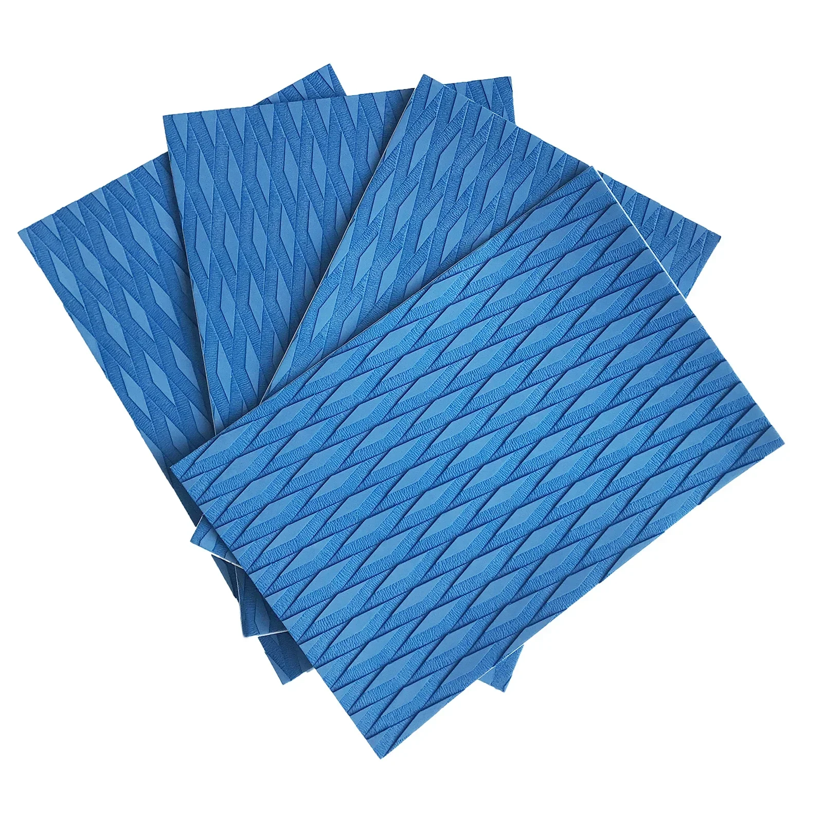 Alfombrilla antideslizante para tabla de surf (4 piezas, azul), apta para kayaks, espuma EVA autoadhesiva.