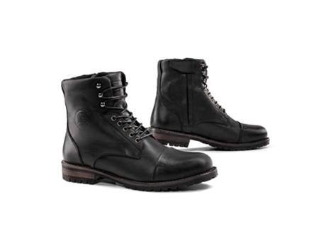 Botas de Moto de Hombre FALCO De Moto Gordon Negro para Moto (Talla: 44)