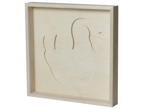 Marco decorativo 30 x 30 cm - Cisne
