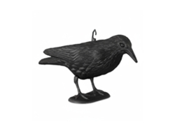 Relaxdays Cuervo Espantapájaros Para Jardín, Plástico, Negro, 20 X 33 X 12 Cm