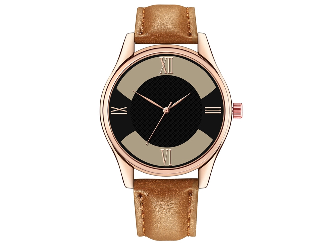 Reloj De Pulsera Zhoulianfa Modern Leaves De Cuarzo Con Correa De Cuero Sintético (azul)