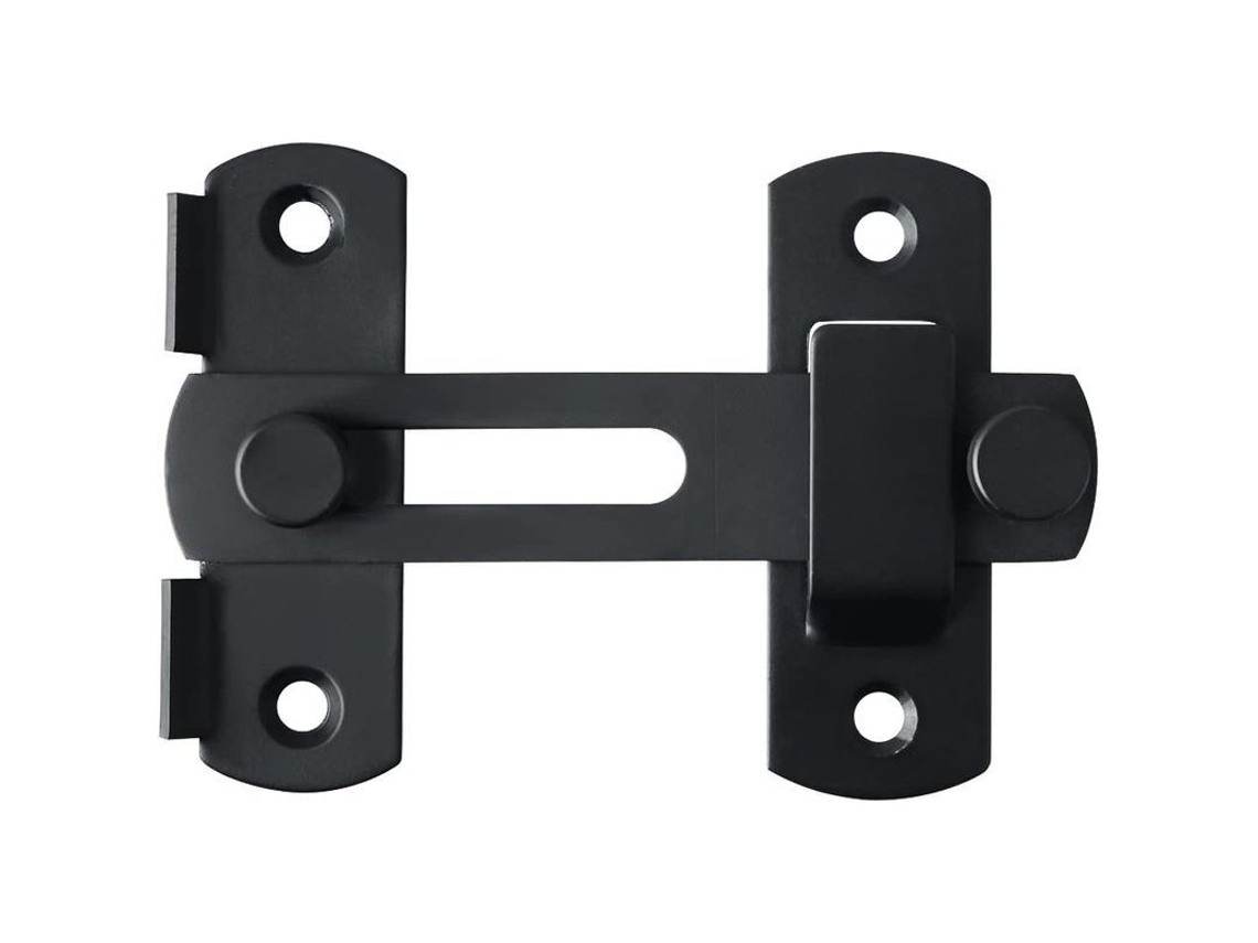 Pestillo De Palanca Para Puerta Corredera En Acero Inoxidable Negro Mate Con Tornillos Ems9001-b Para Puertas, Ventanas, Armarios Y Jardín.