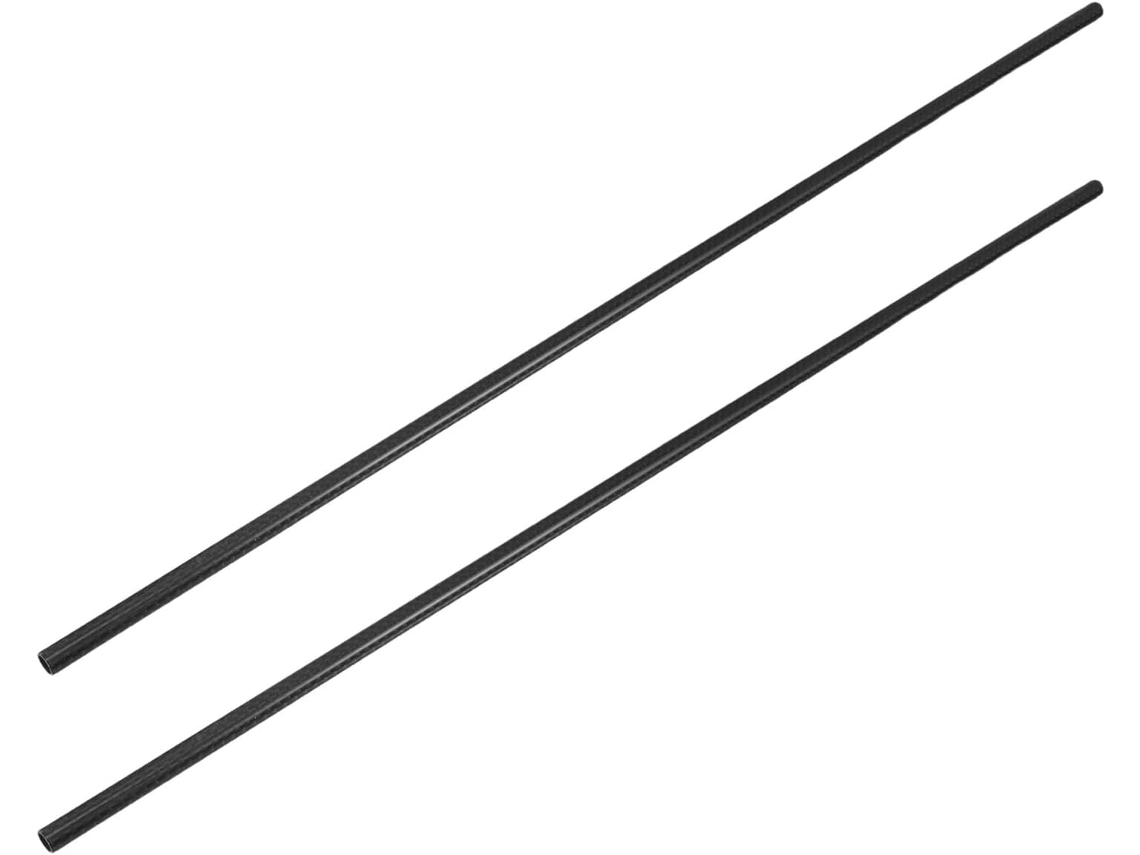 Tubo De Carbono 3k De Alta Resistencia 8x6 Mm, Textura Tejida Trenzada, Hueco Y Ligero, 2 Piezas De 50 Cm Para