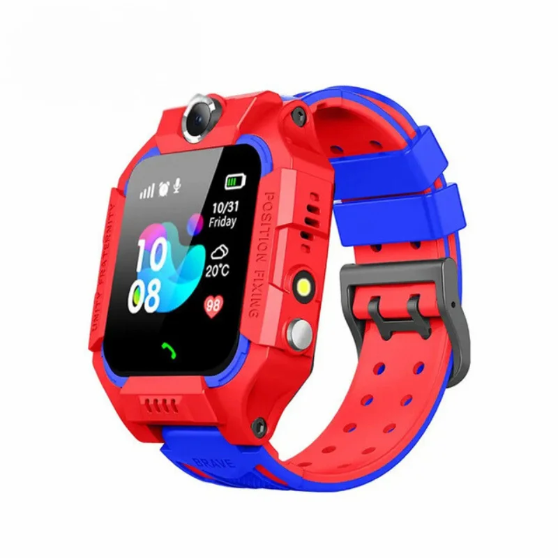 Reloj inteligente Mdug Kids con tarjeta SIM, función de llamada bidireccional y llamada de emergencia SOS (rojo y azul).
