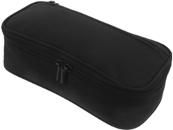 Estuche Grande Negro Con Cremallera Para Niñas Y Compartimentos Internos.