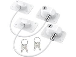 Set De 2 Cerraduras De Nevera Para Adultos Y Niños Con 4 Llaves Y Adhesivo Fuerte