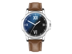 Reloj Ccq De Piel, Correa De Piel, Movimiento De Cuarzo, Esfera Cuadrada, Números Grandes (rojo Y Blanco).