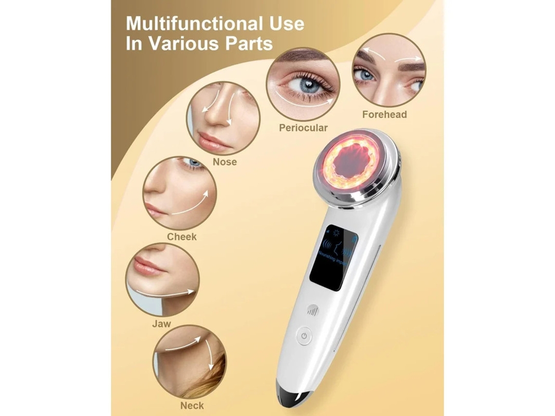 Masajeador facial eléctrico 4 en 1, lifting facial, antienvejecimiento, reafirmante y cuidado de la piel. Yizhood.