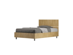 Cama con Almacenamiento y Cabecero Contenedor Recto Demas ITYHOME Marrón (210x50x125cm)