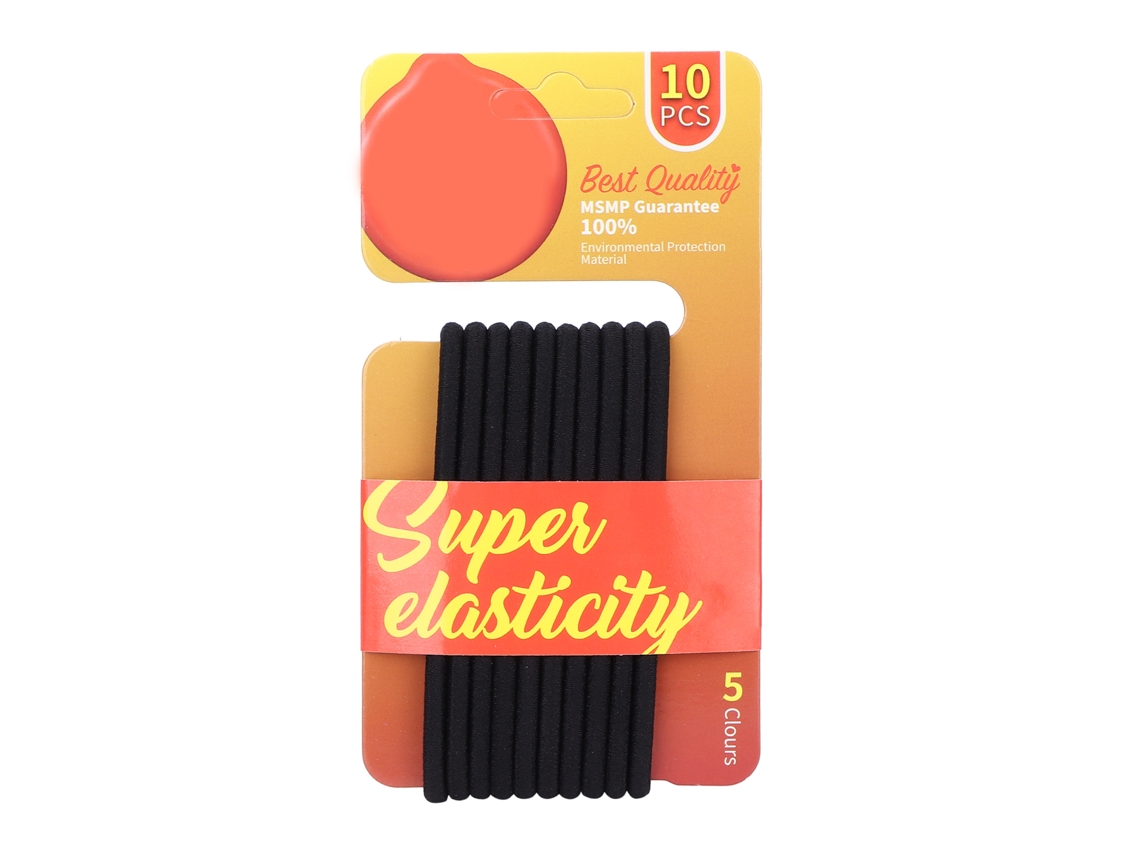 Juego De Cintas Elásticas Para Cabello Simple Y Moderno Para Mujeres Y Niñas, Portacuello Negro
