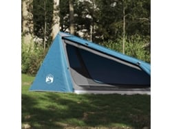 Tienda de campaña tipo túnel impermeable azul para 1 persona.