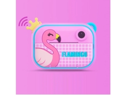 Máquina de fotos instantáneas para niños de 16 GB con 2 rollos de papel de impresión rosa Yizhood
