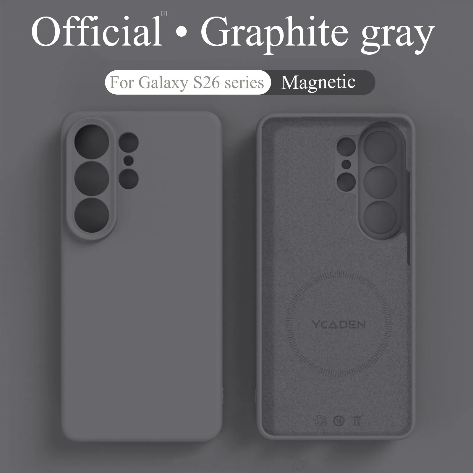 (galaxy S24 Gris) Funda Magnética De Silicona Líquida Para Teléfono Samsung, Funda Protectora De Material Tpu Suave.