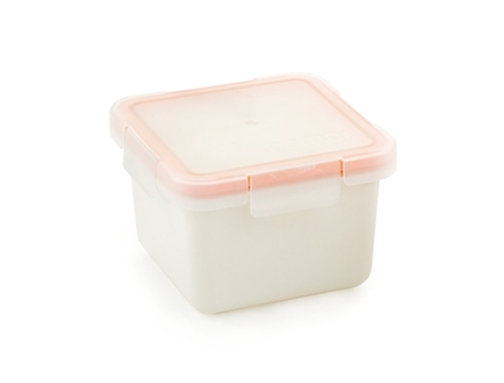Recipiente Cuadrado 0.4L En Plástico Cerámico Pbt Valira Nomad (Branco-8.5 x 8.5 x 16.5 cm)