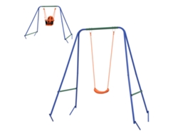 Columpio Para Bebés Y Niños Pequeños, 1 Asiento Infantil, 1 Asiento Para Bebé Con Cinturón De Seguridad, 180x160x182cm, Naranja.