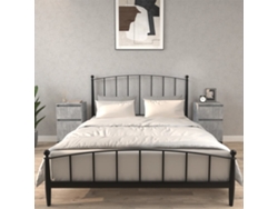 Mesitas de Noche LOVELY HOME Mesinha 2 Pcs 40X35X70 Cm Cinzento Cimento