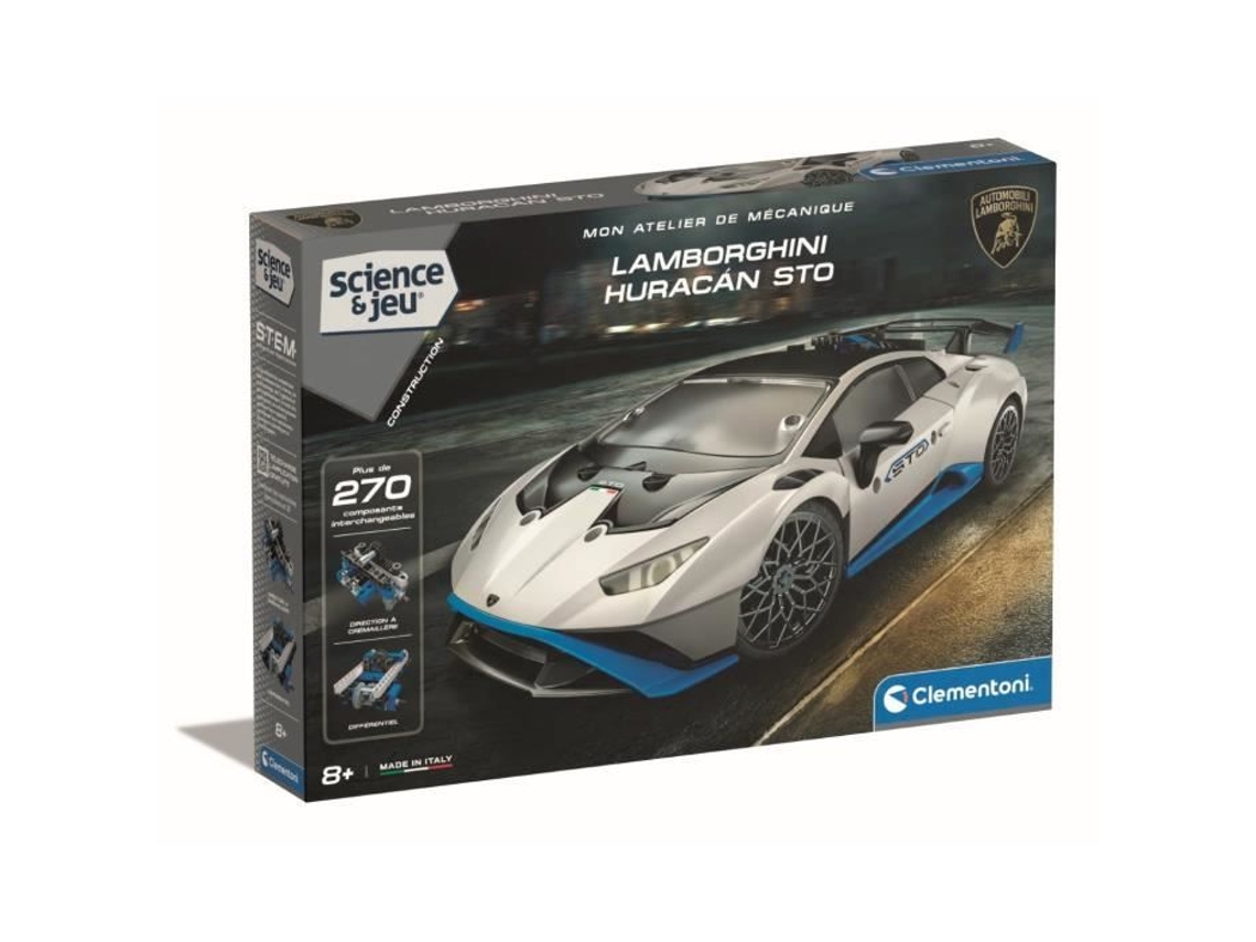 Lamborghini Huracán Sto para construir ruedas orientables. Manual ilustrado y aplicación para visualización 3D. Fabri Clementoni.