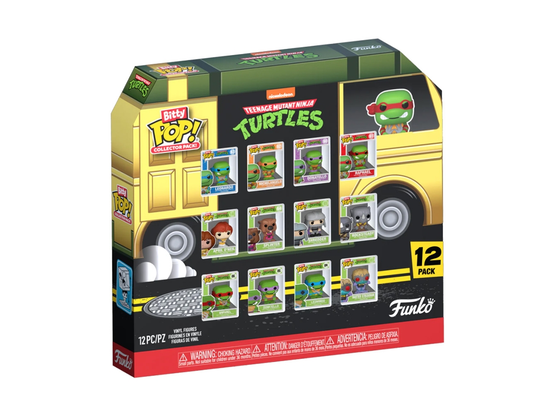 Funko Tmnt Party Wagon Bitty Pop! Paquete de 12 TORTUGAS NINJA MUTANTES ADOLESCENTES