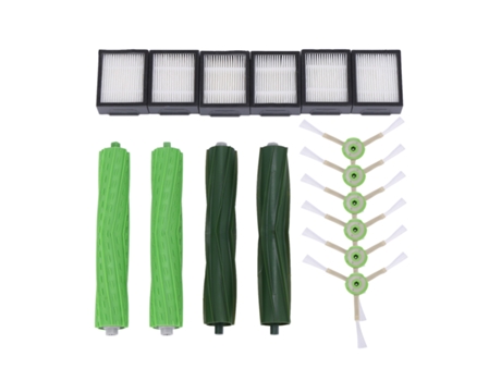 Filtro 6Xhepa, 6 cepillos laterales, 4 rollos de cepillo de repuesto para Irobot Roomba I7 E5 E6 I Series, repuestos de aspiradora Robot