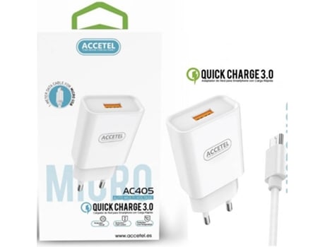 Kit Cargador para Samsung Galaxy S20 Ultra 5G ACCETEL AC405W (2.1A - Type C - Blanco)
