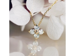 (oro) Estrella Brillante ~ Plata S925, Collar De Lujo Con Trébol De Cuatro Hojas De La Suerte, Elegante Y Sofisticado.