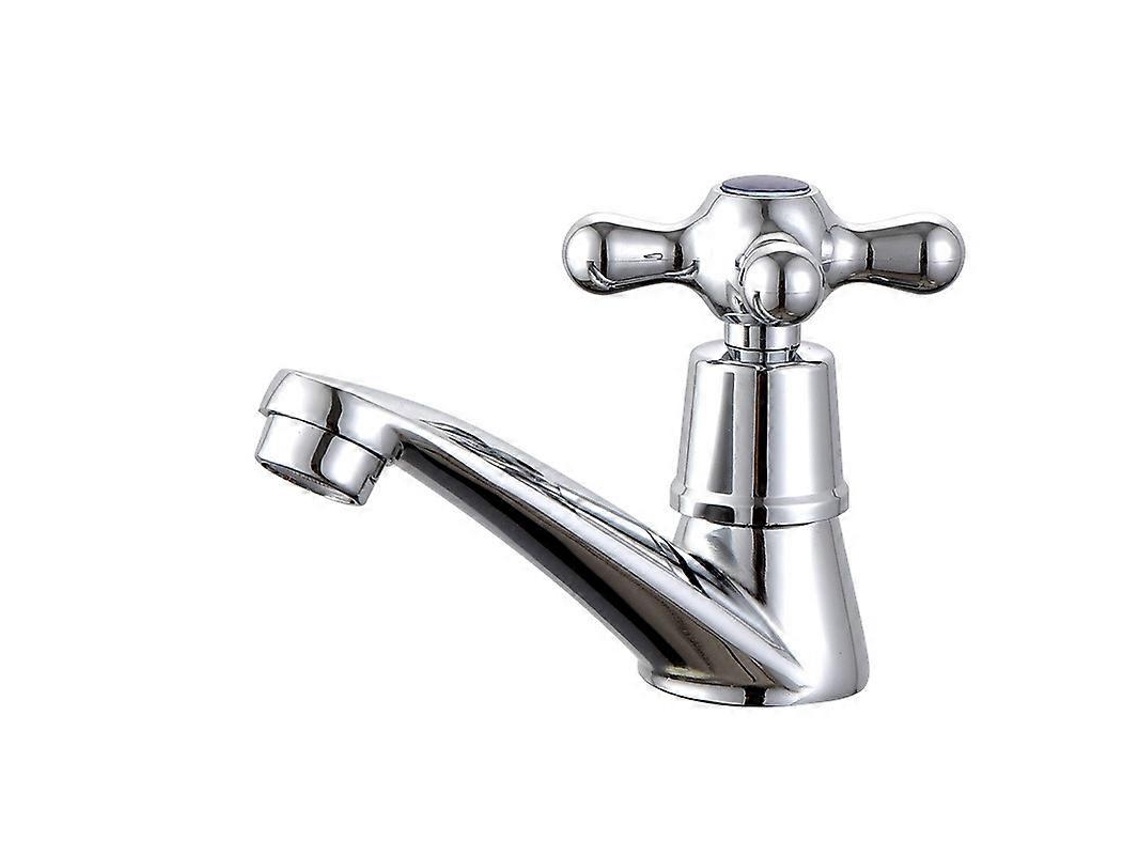 Grifo De Agua Fría Individual De Aleación Cromado Con Filtro Anti-splash Para Baño Y Cocina