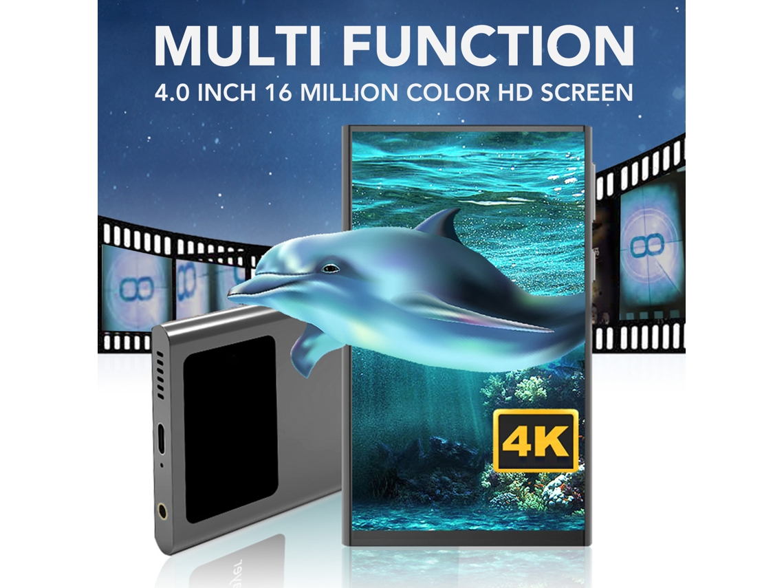 Reproductor MP4 con pantalla táctil IPS HD, Bluetooth y wifi