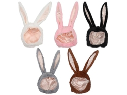 Gorro de peluche de conejito con orejas y ventilación para mantener el calor (2026) - Accesorios para fotos