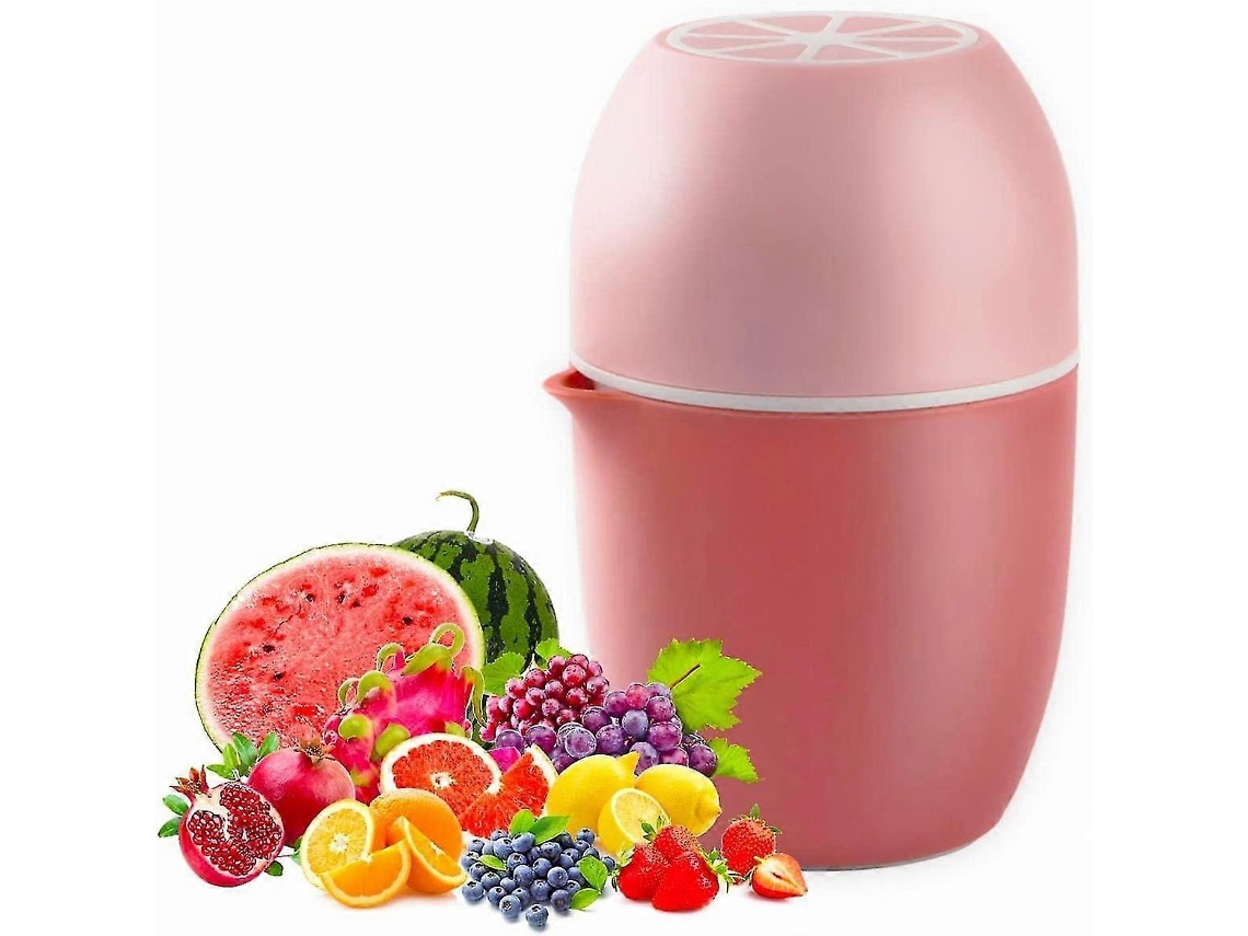 Exprimidor manual de limones con vaso de almacenamiento, doble función, sin BPA Rosewell (rosa)