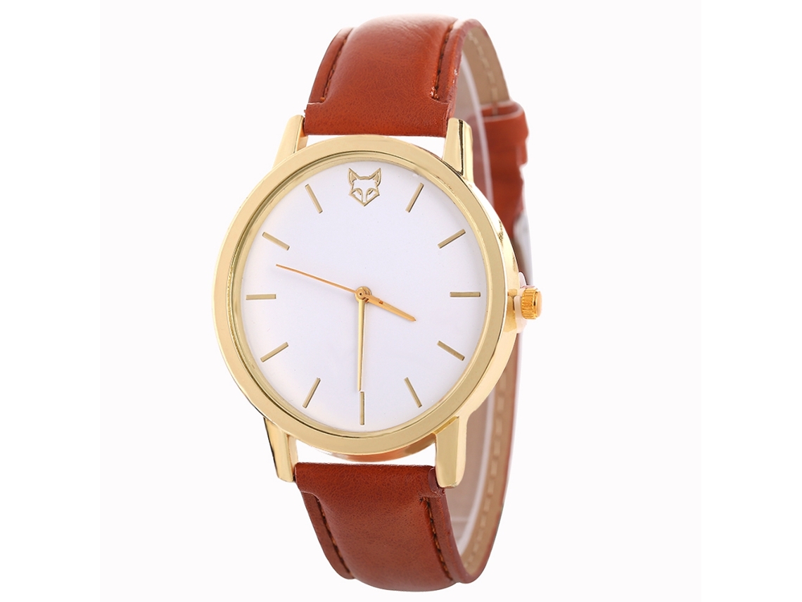 Reloj De Pulsera Casual De Cuarzo Para Mujer Zhoulianfa Con Correa De Cuero Sintético (marrón Oscuro)