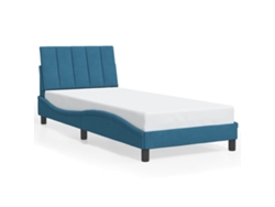Maison Exclusive - Estructura De Cama Sin Colchón Hanko Terciopelo Azul 90x200 Cm