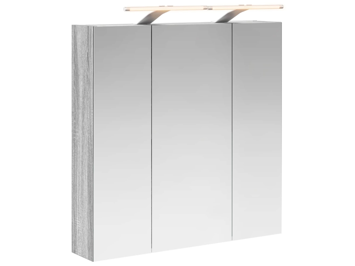 Maison Exclusive - Armario Con Espejo De Baño Gris Sonoma 70 X 14,5 X 70 Cm