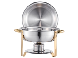 Juego de platos de buffet para bodas Succebuy, 4 piezas, 4,7 l, color dorado