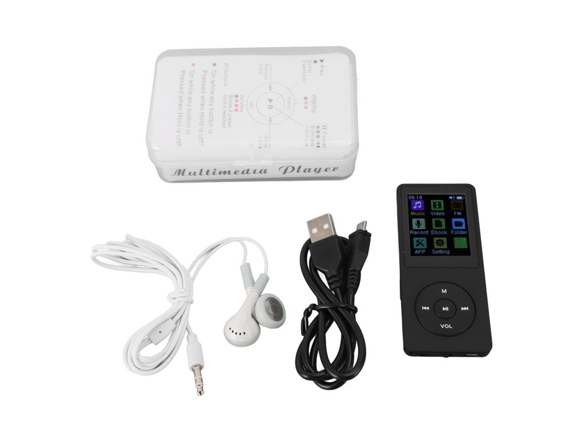 Mp3 Player com Bluetooth, Possui Reprodução de Vídeo, Ideal para Estudantes e Esportes. EOOCOO