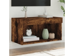 Mueble de TV | Mueble de TV | Mueble de TV con luces LED 60x30x30 cm Roble Ahumado