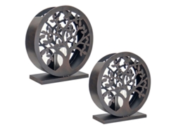 Set de Portavelas SIGNES GRIMALT Árbol Negro 13,5x45x43,5 cm