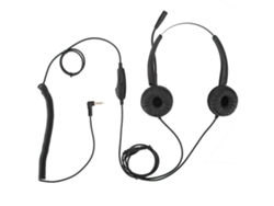 Auriculares para centro de llamadas (diadema extensible con micrófono con cancelación de ruido)