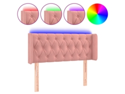 Maison Exclusive - Cabecero Con Led De Terciopelo Rosa 103x16x78/88 Cm