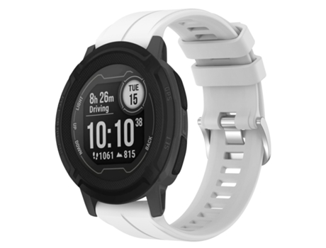 Correa de reloj inteligente para Garmin Instinct 2 22 mm Silicona de color sólido (Blanco)