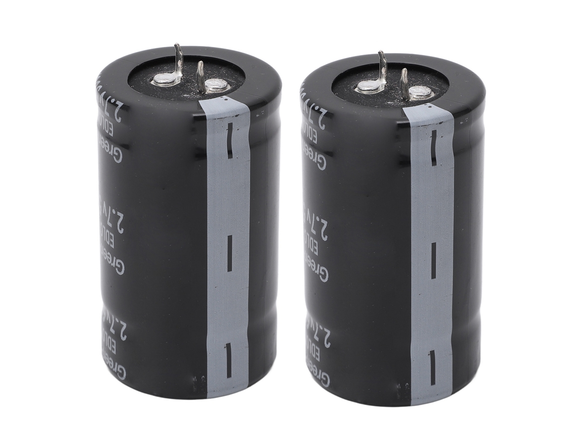 Kit De 2 Condensadores Super Faradio 2.7v 500f Para Rectificador Automotriz De Almacenamiento De Energía Para Automóviles