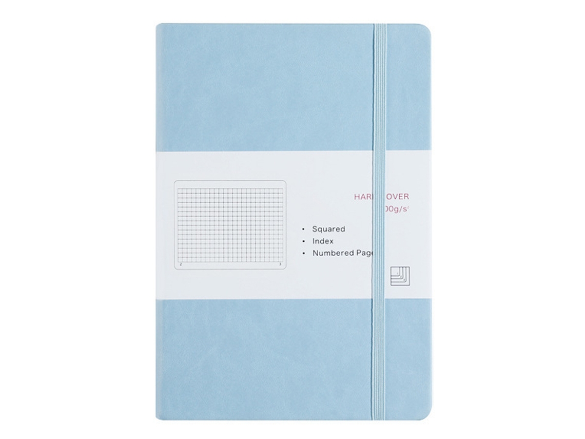 Cuaderno cuadriculado A5, 148 x 213 mm, tapa dura, 188 páginas