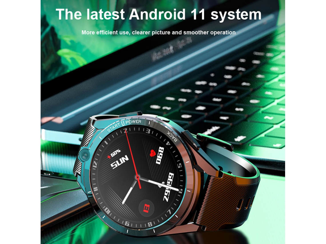Reloj Deportivo Inteligente Lemfo Lem16 De 1,6 Con Pantalla Táctil De 400 X 400 Px, Sistema Operativo Android 11 Con Doble Chip 4g, Memoria De 6 Gb